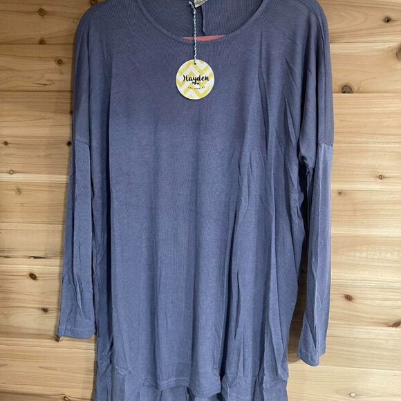 Blue Hayden Long Sleeve Top - Picture 1 of 5